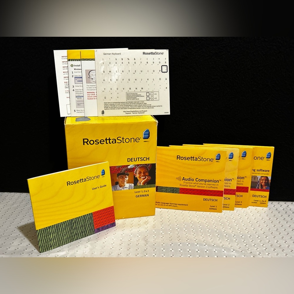 Rosetta Stone German/Deutsch Version 3 1-3 Levels. No Headphone.